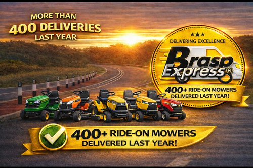Ride mower transportation - on,